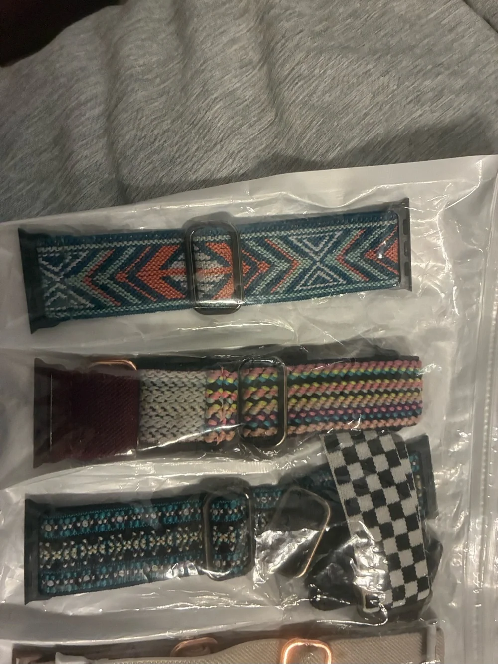 Apple Beige and Floral White Compatible Watch Bands